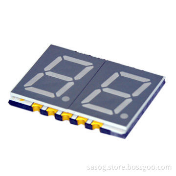 0.39-inch Dual Digit SMD LED Display, Blue color, 470nm, Common Cathode